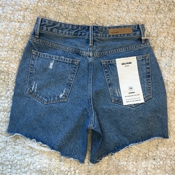 Grlfrnd NWT Jourdan Distressed Cutoff Jean Shorts 25 - Picture 3 of 7